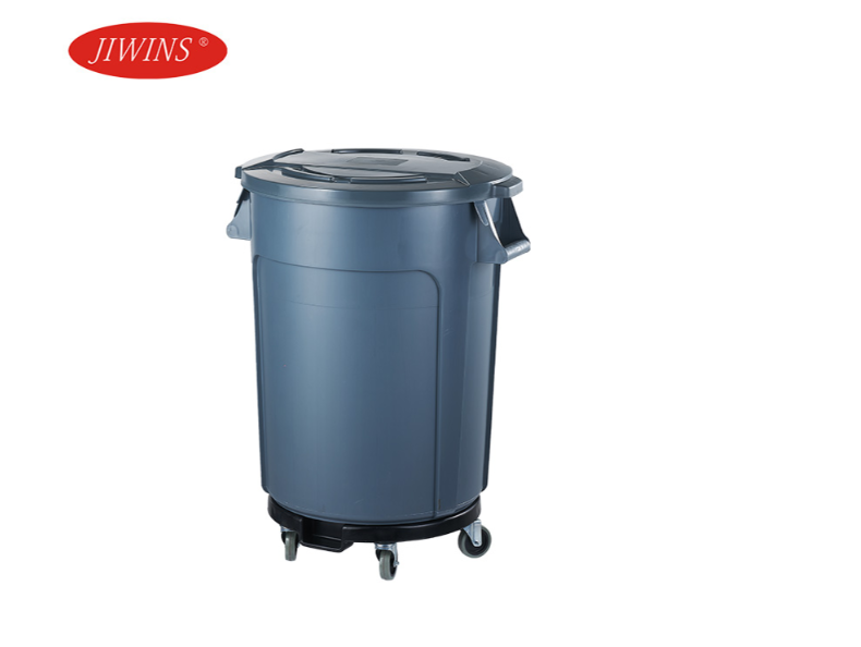 Thùng rác Jiwins 120L bao gồm bánh xe và nắp đậy JW-CR120E + JW-RCD + JW-CRC3P
